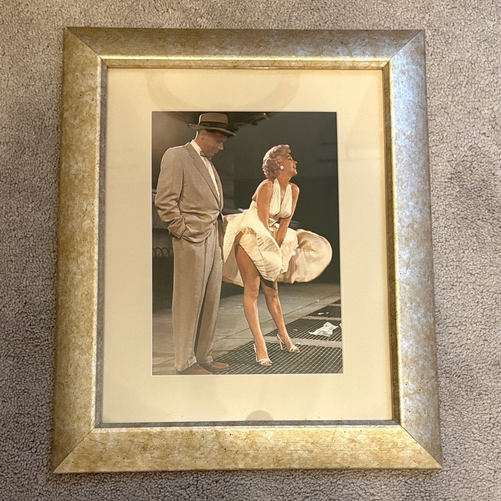Gold Framed Art Print of Marilyn Munroe
